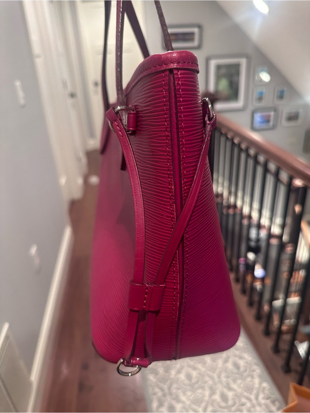 Louis Vuitton Fushia Epi never full Tote pm size - RARE - Picture 6 of 7